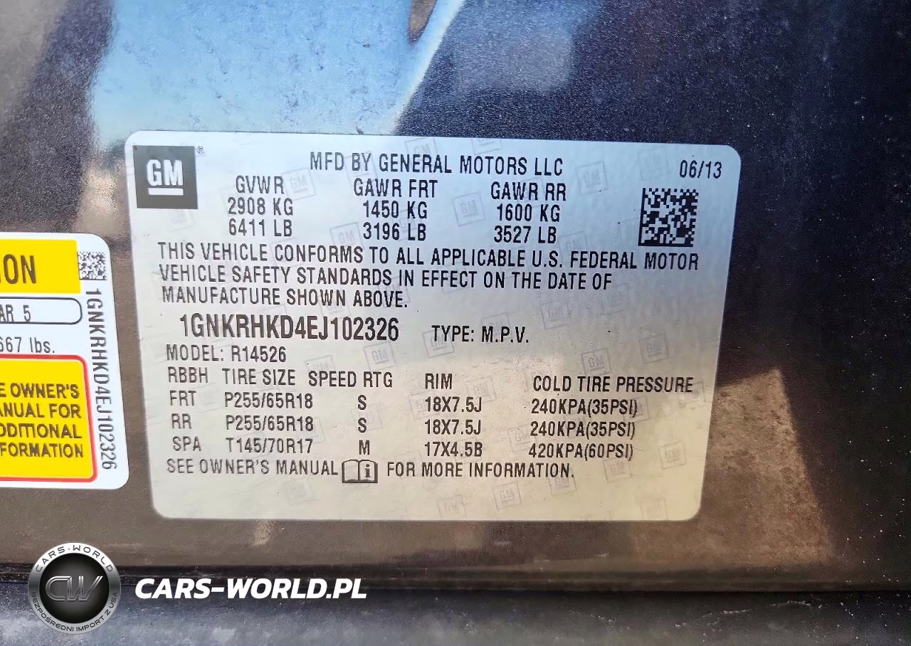 2014 Chevrolet Traverse Lt VIN:1GNKRHKD4EJ102326 - 14