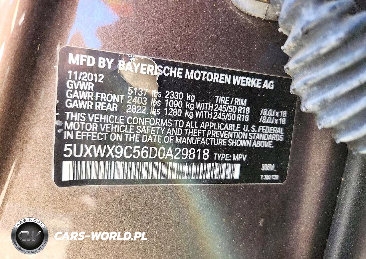 2013 BMW X3 xDrive28I VIN:5UXWX9C56D0A29818 - 13