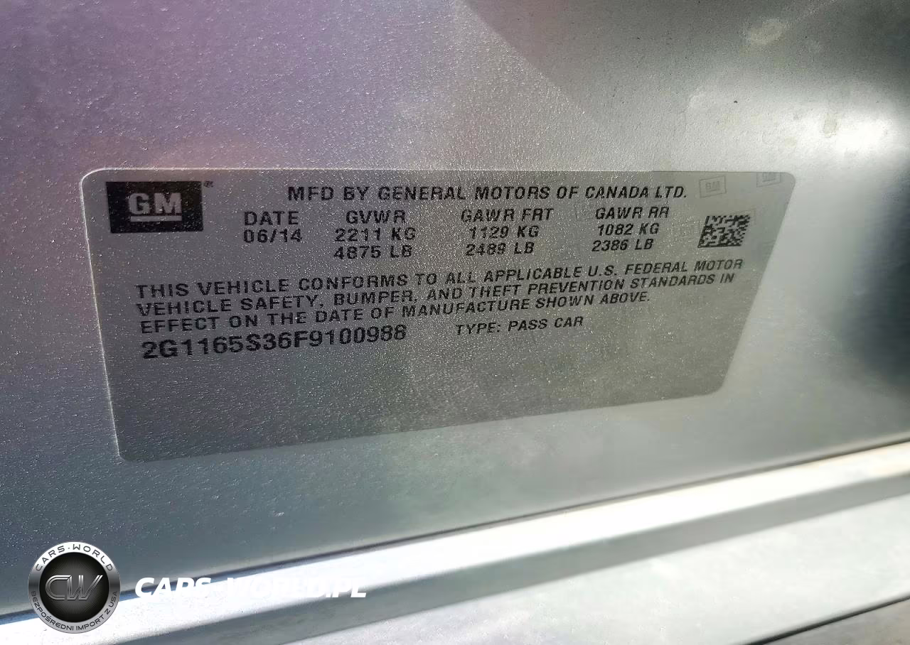 2015 Chevrolet Impala Ltz VIN:2G1165S36F9100988 - 12