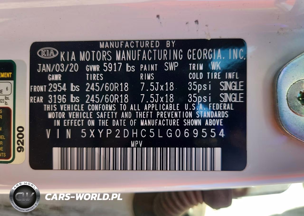 2020 Kia Telluride Lx VIN:5XYP2DHC5LG069554 - 14