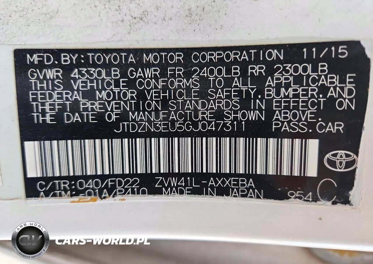 2016 Toyota Prius V Two VIN:JTDZN3EU5GJ047311 - 12