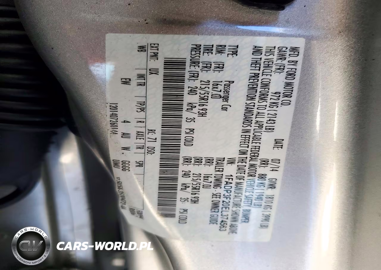 2014 Ford Focus Se VIN:1FADP3F20EL374563 - 12