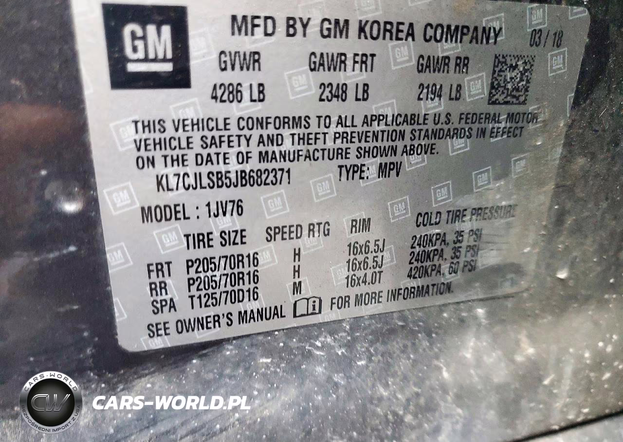 2018 Chevrolet Trax 1Lt VIN:KL7CJLSB5JB682371 - 13