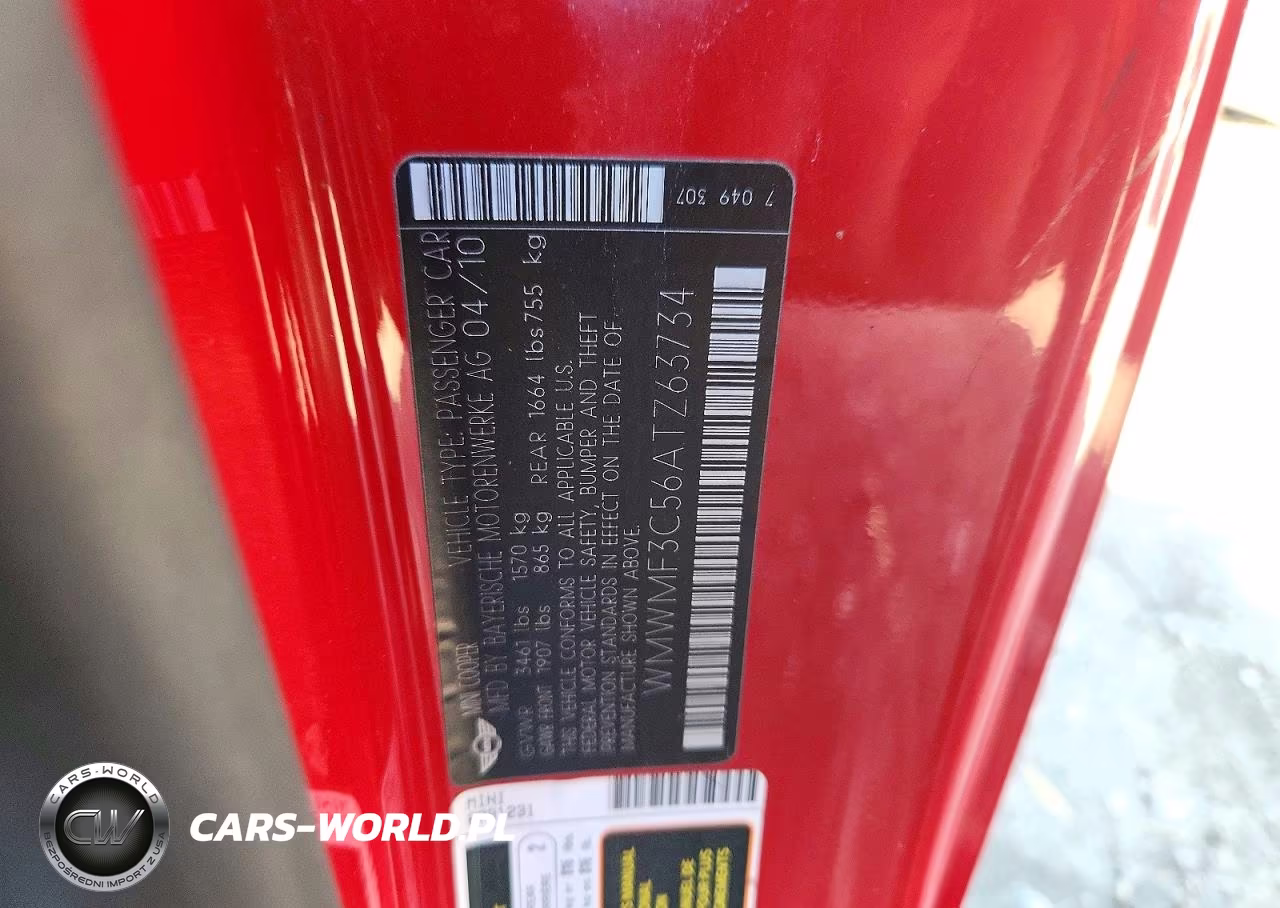 2010 Mini Cooper VIN:WMWMF3C56ATZ63734 - 12