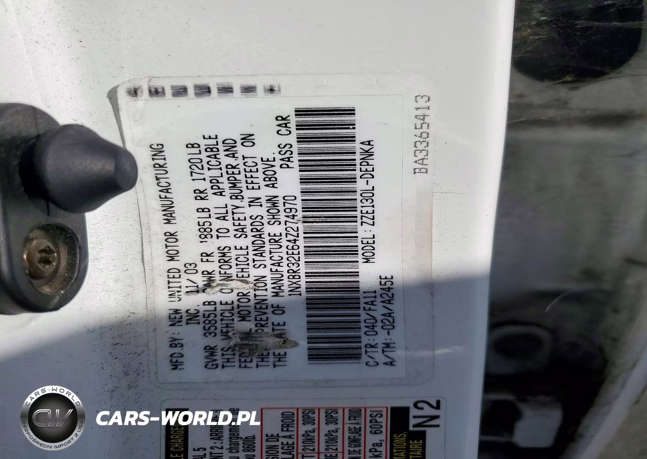 2004 Toyota Corolla Le VIN:1NXBR32E64Z274970 - 12