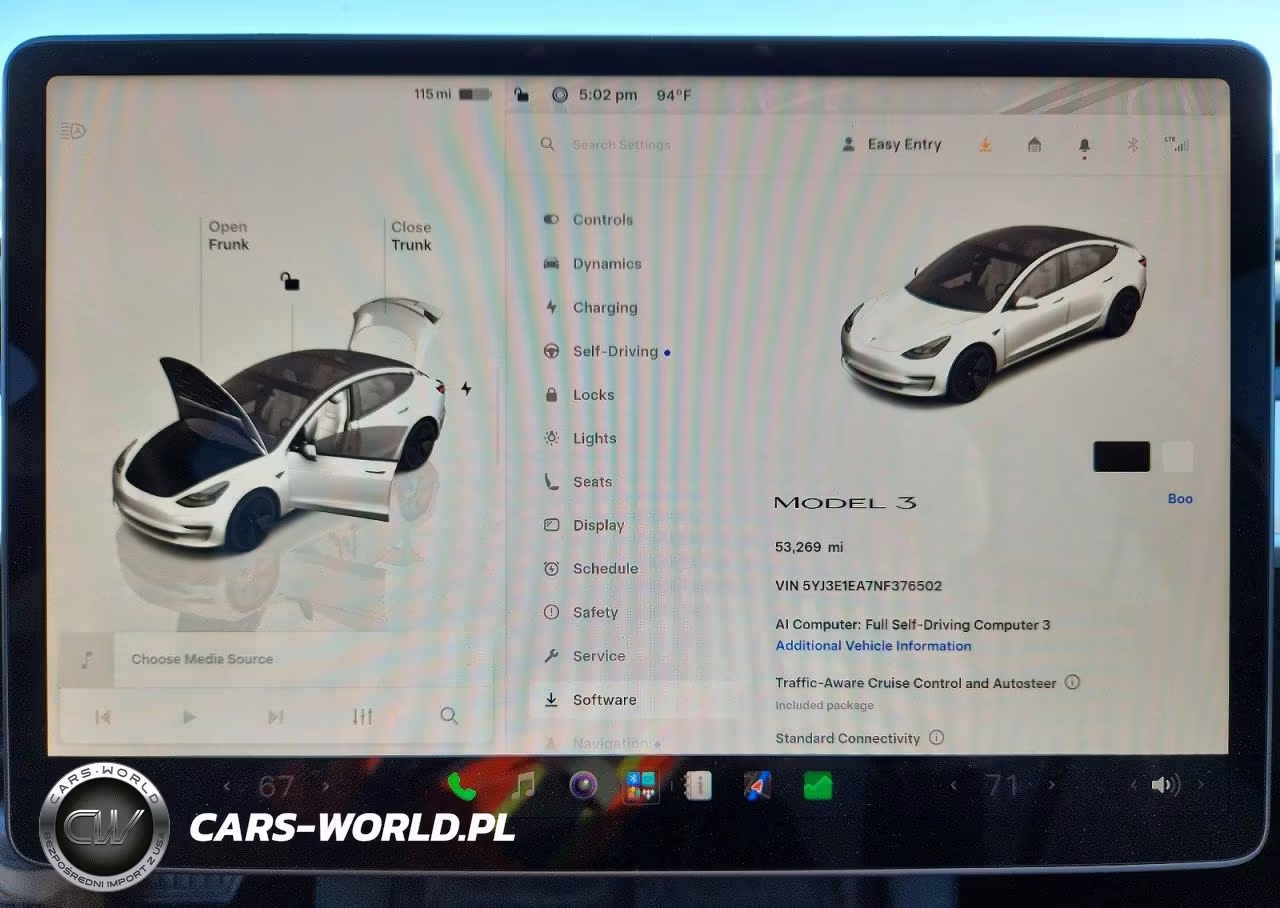 2022 Tesla Model 3 VIN:5YJ3E1EA7NF376502 - 9