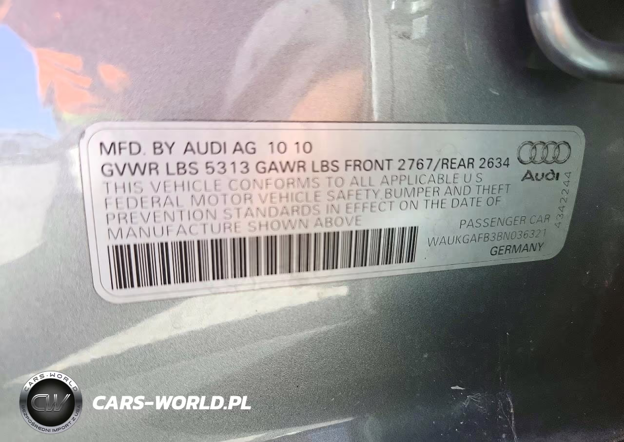 2011 Audi A6 Prestige VIN:WAUKGAFB3BN036321 - 12