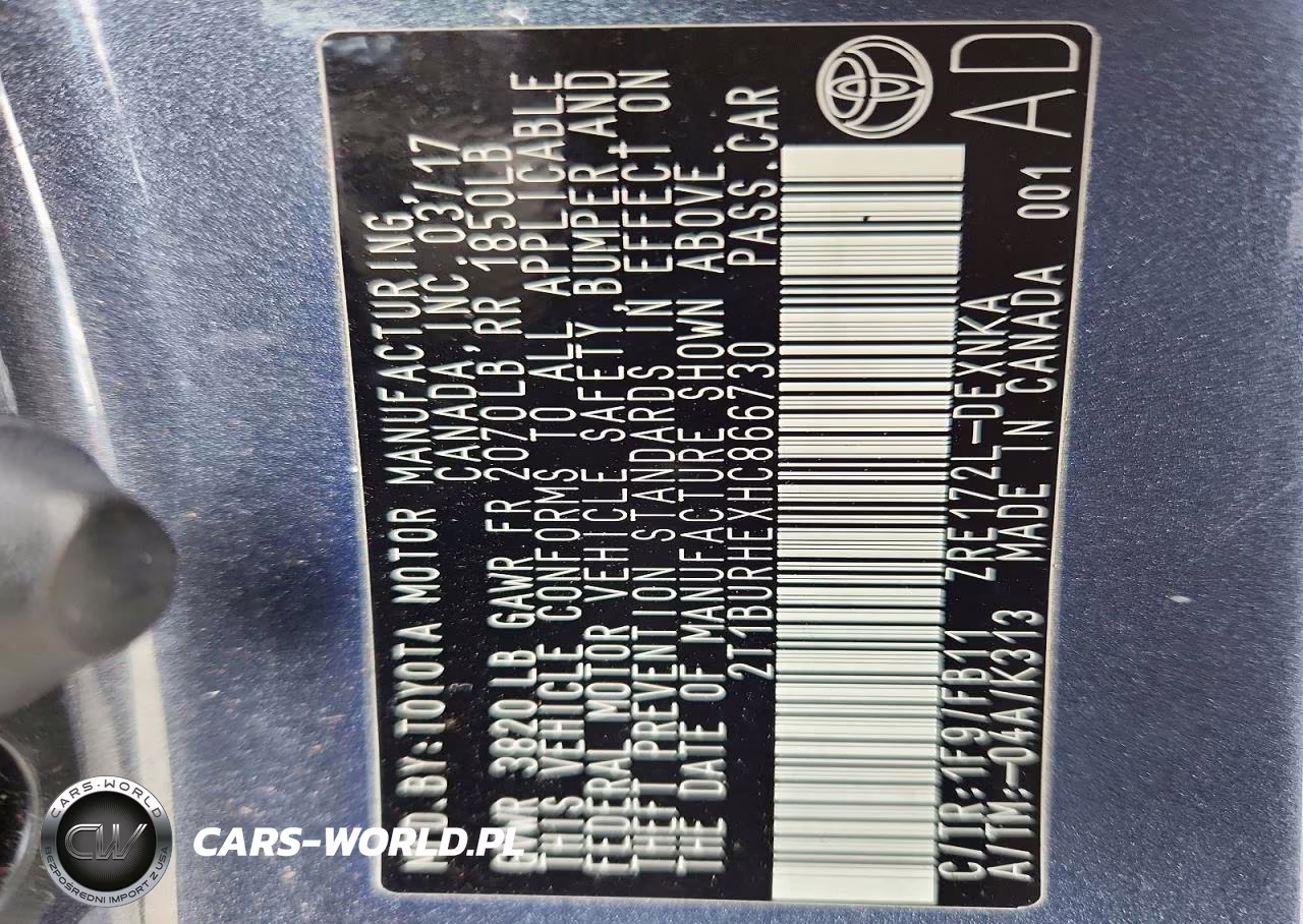2017 Toyota Corolla Le VIN:2T1BURHEXHC866730 - 13