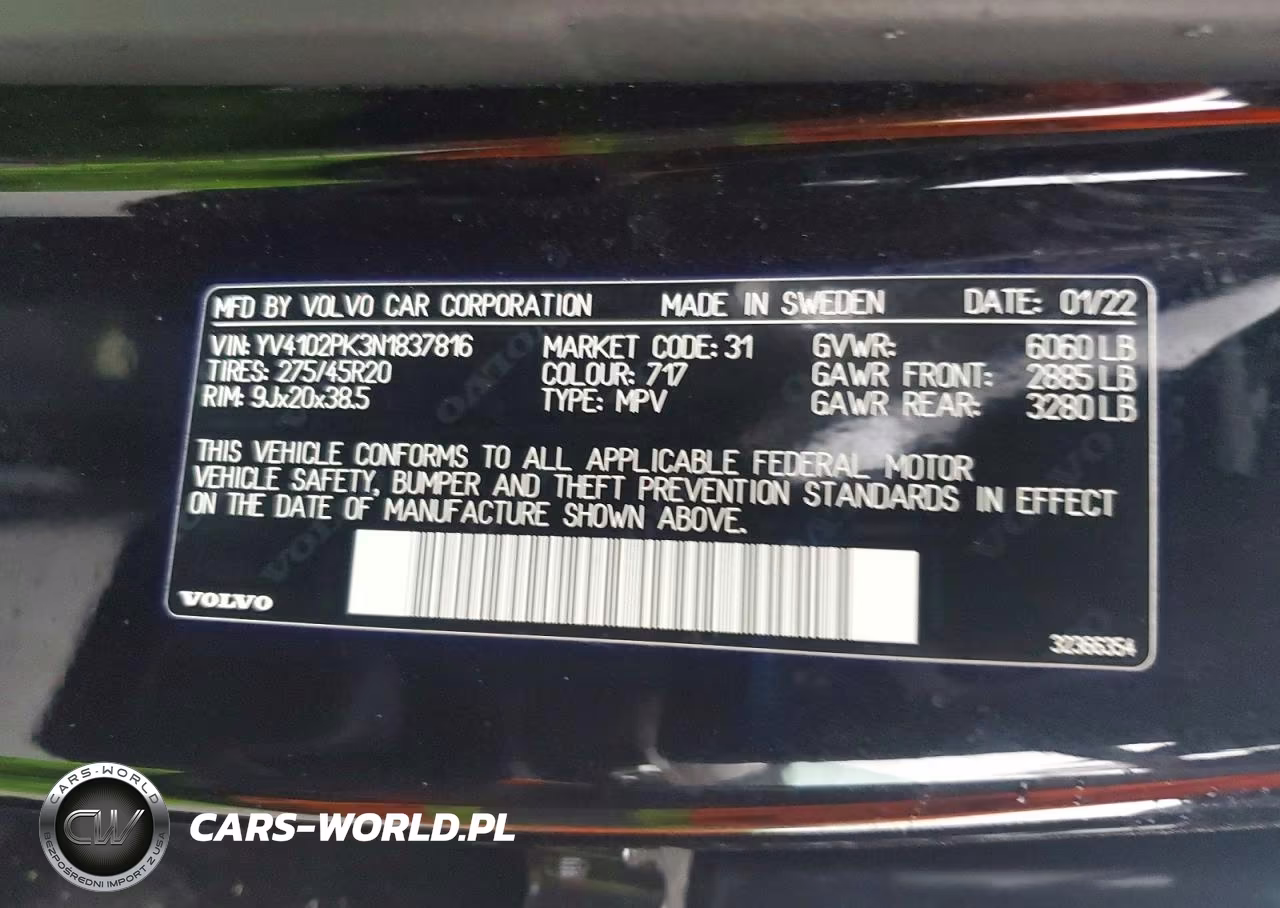 2022 Volvo Xc90 T5 Momentum VIN:YV4102PK3N1837816 - 14