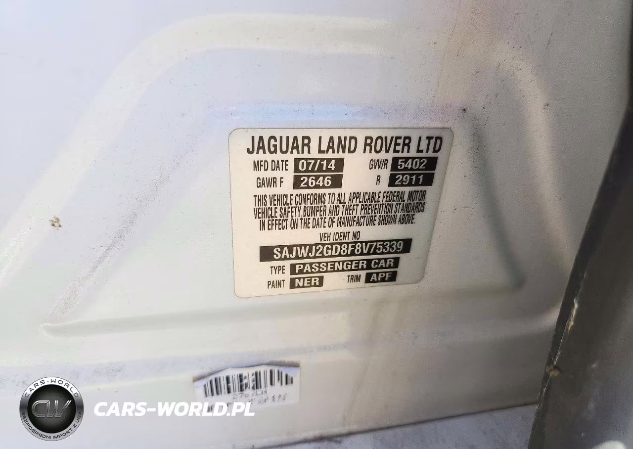 2015 Jaguar Xjl Portfolio VIN:SAJWJ2GD8F8V75339 - 12