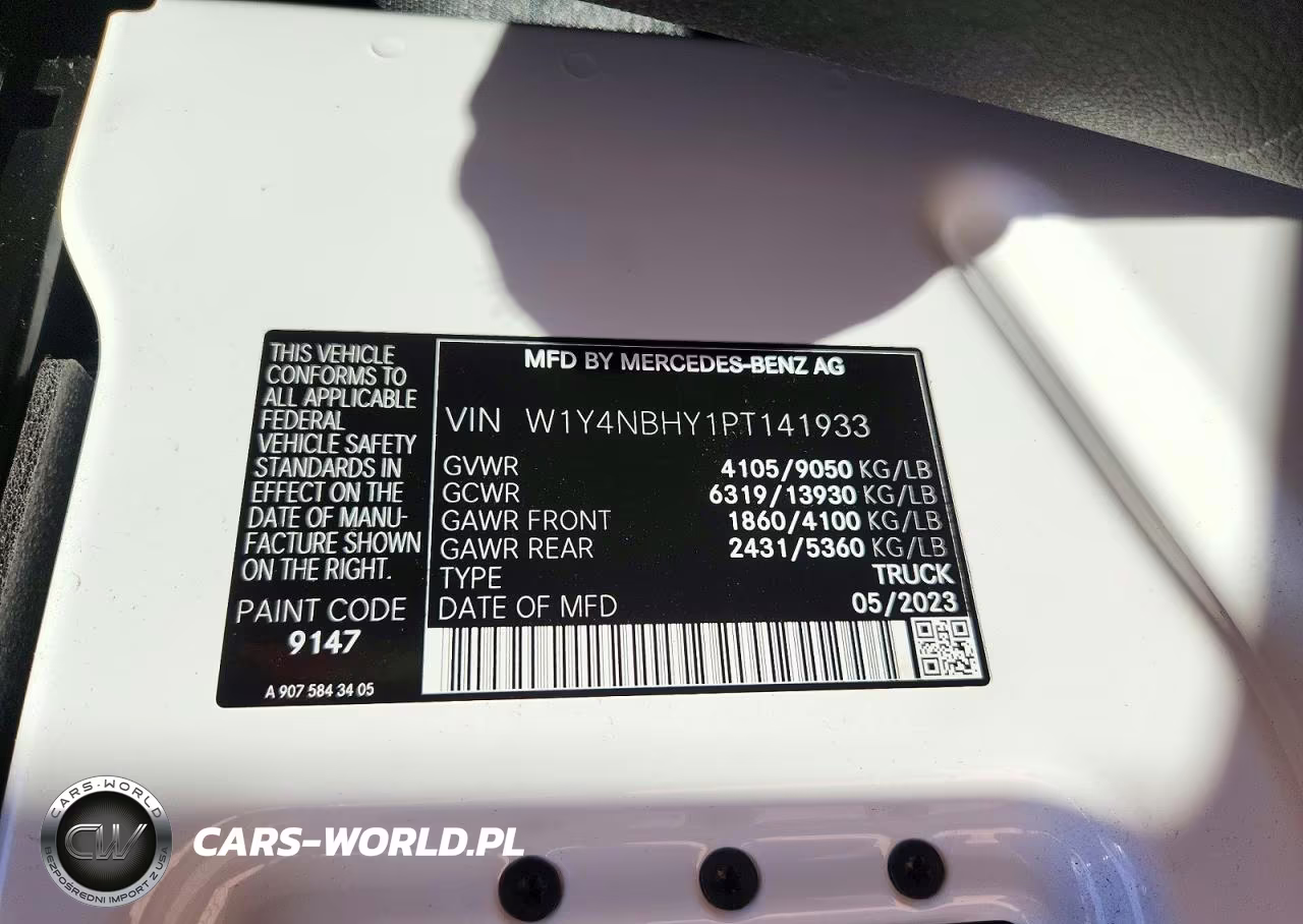 2023 Mercedes-Benz Sprinter 2500 VIN:W1Y4NBHY1PT141933 - 13