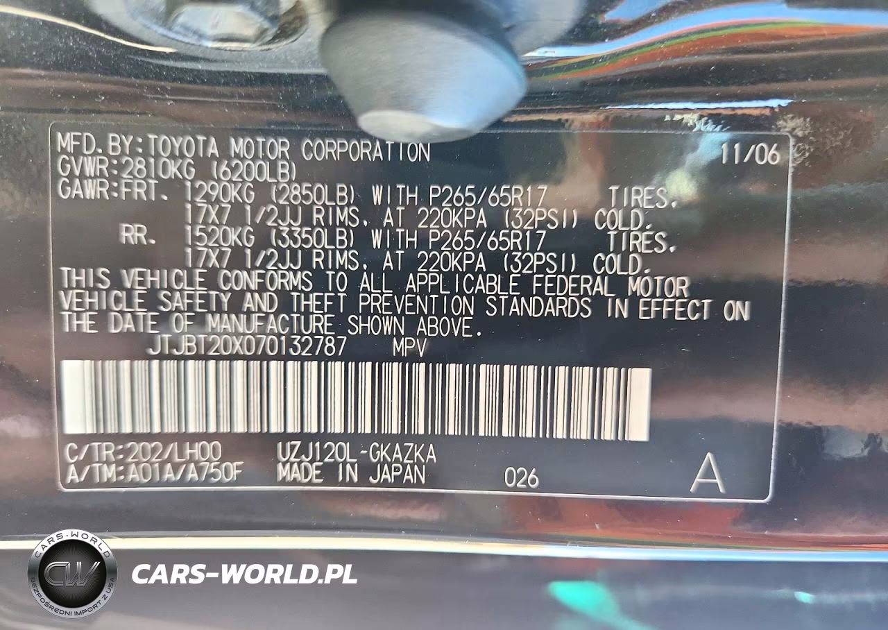 2007 Lexus Gx 470 VIN:JTJBT20X070132787 - 13