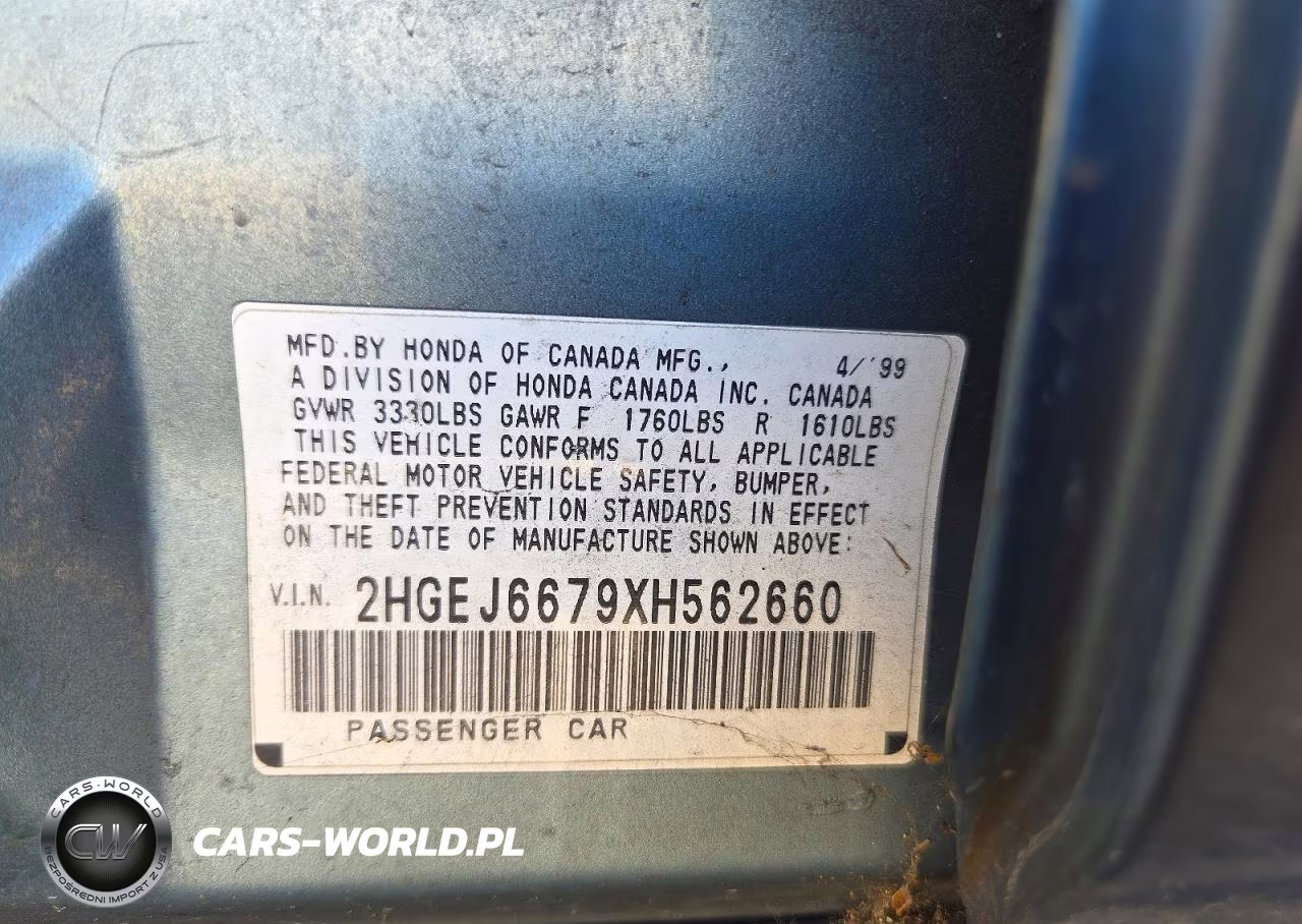 1999 Honda Civic Lx VIN:2HGEJ6679XH562660 - 12