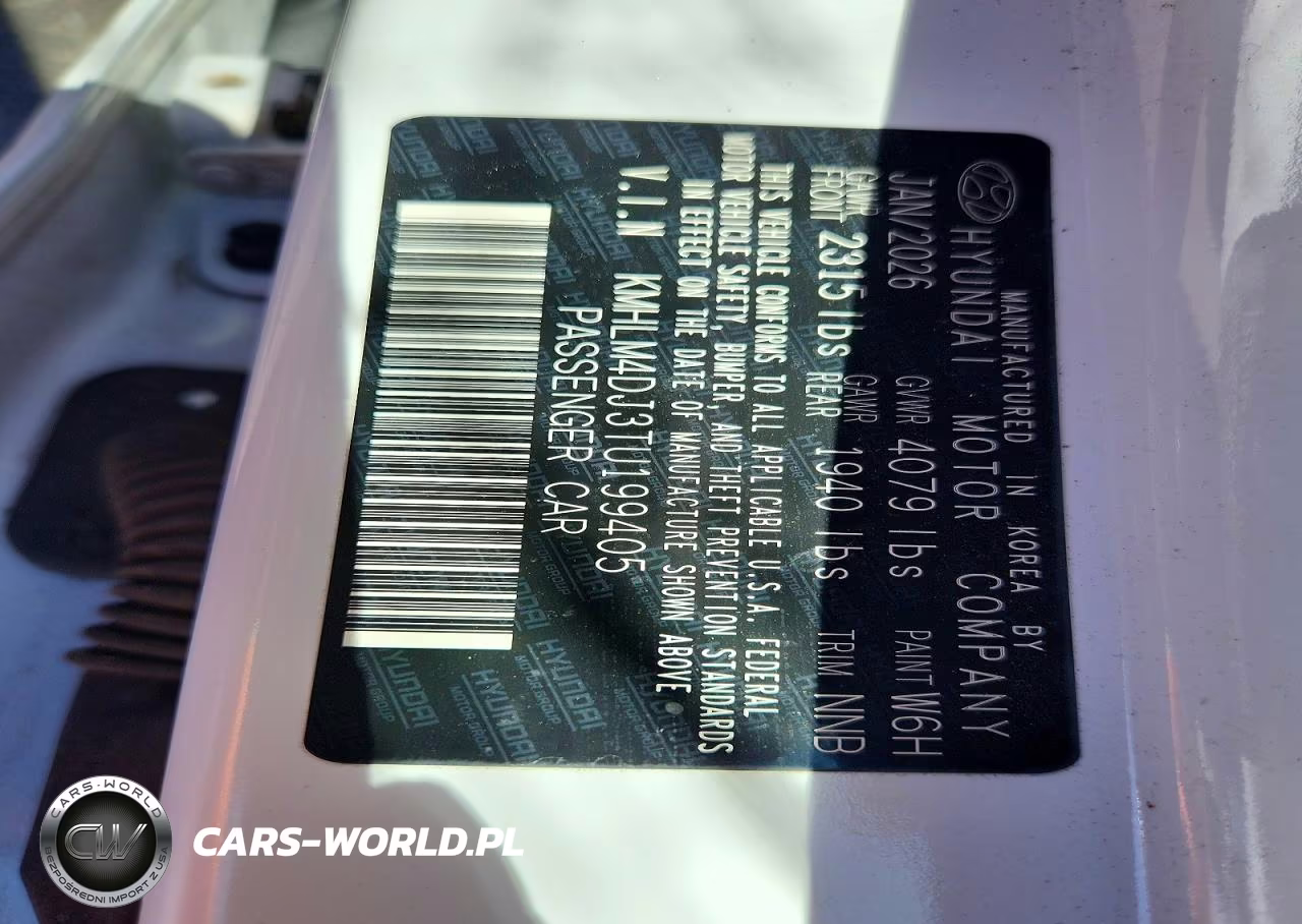 2026 Hyundai Elantra Hybrid Blue VIN:KMHLM4DJ3TU199405 - 12