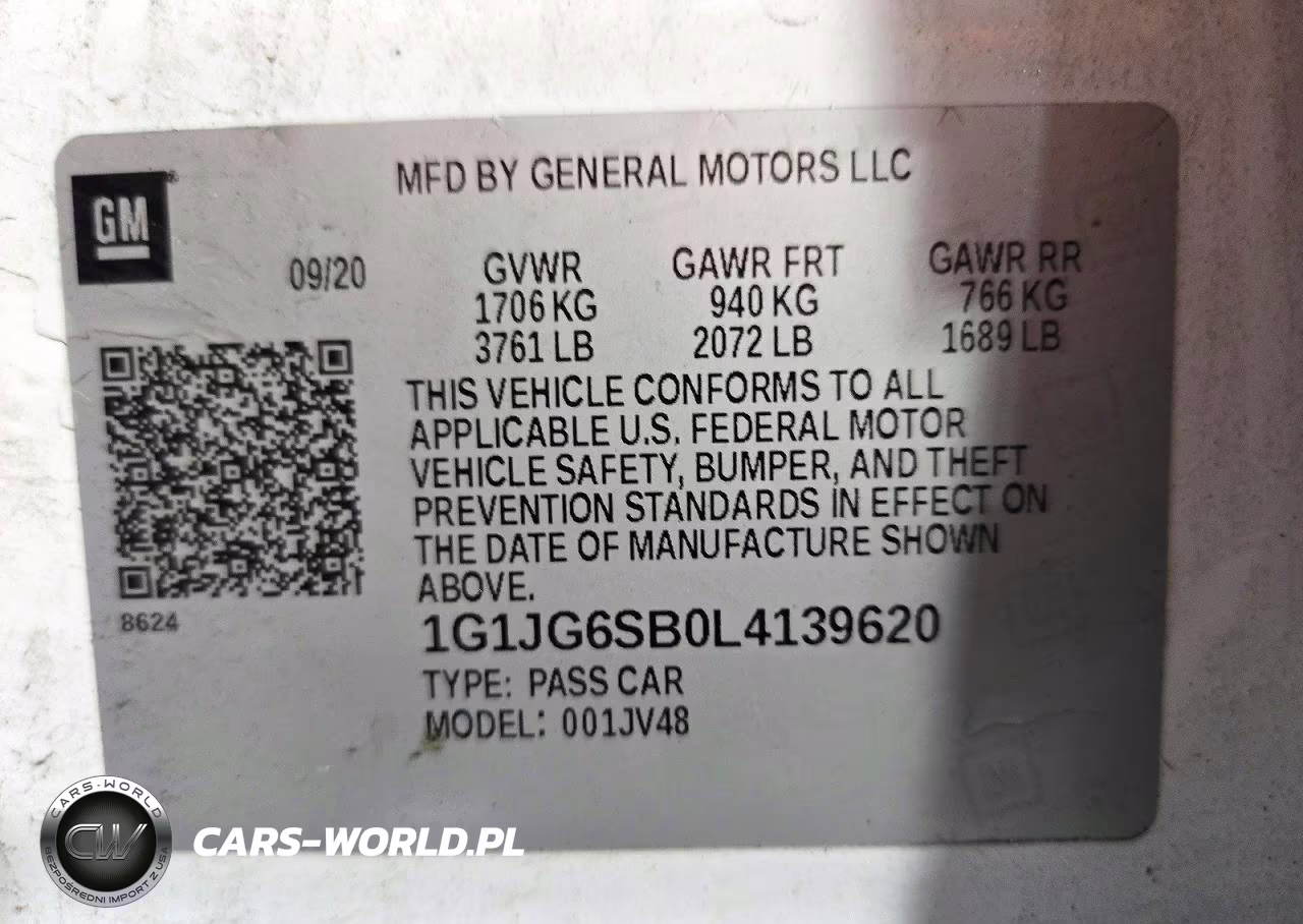 2020 Chevrolet Sonic VIN:1G1JG6SB0L4139620 - 12