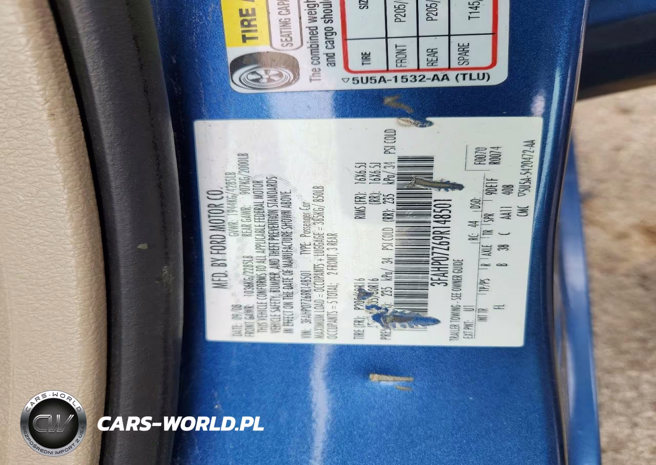 2009 Ford Fusion Se VIN:3FAHP07Z69R148501 - 12
