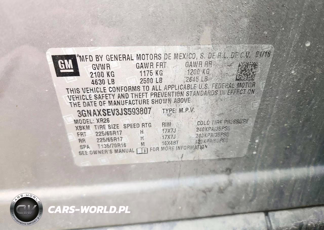 2018 Chevrolet Equinox Lt VIN:3GNAXSEV3JS593807 - 12