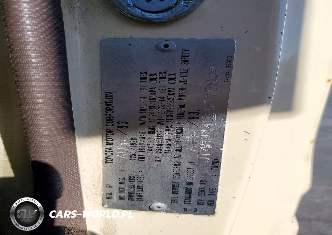 1983 Toyota Pickup 1-2 Ton Rn44 VIN:JT4RN44D2D1158045 - 12