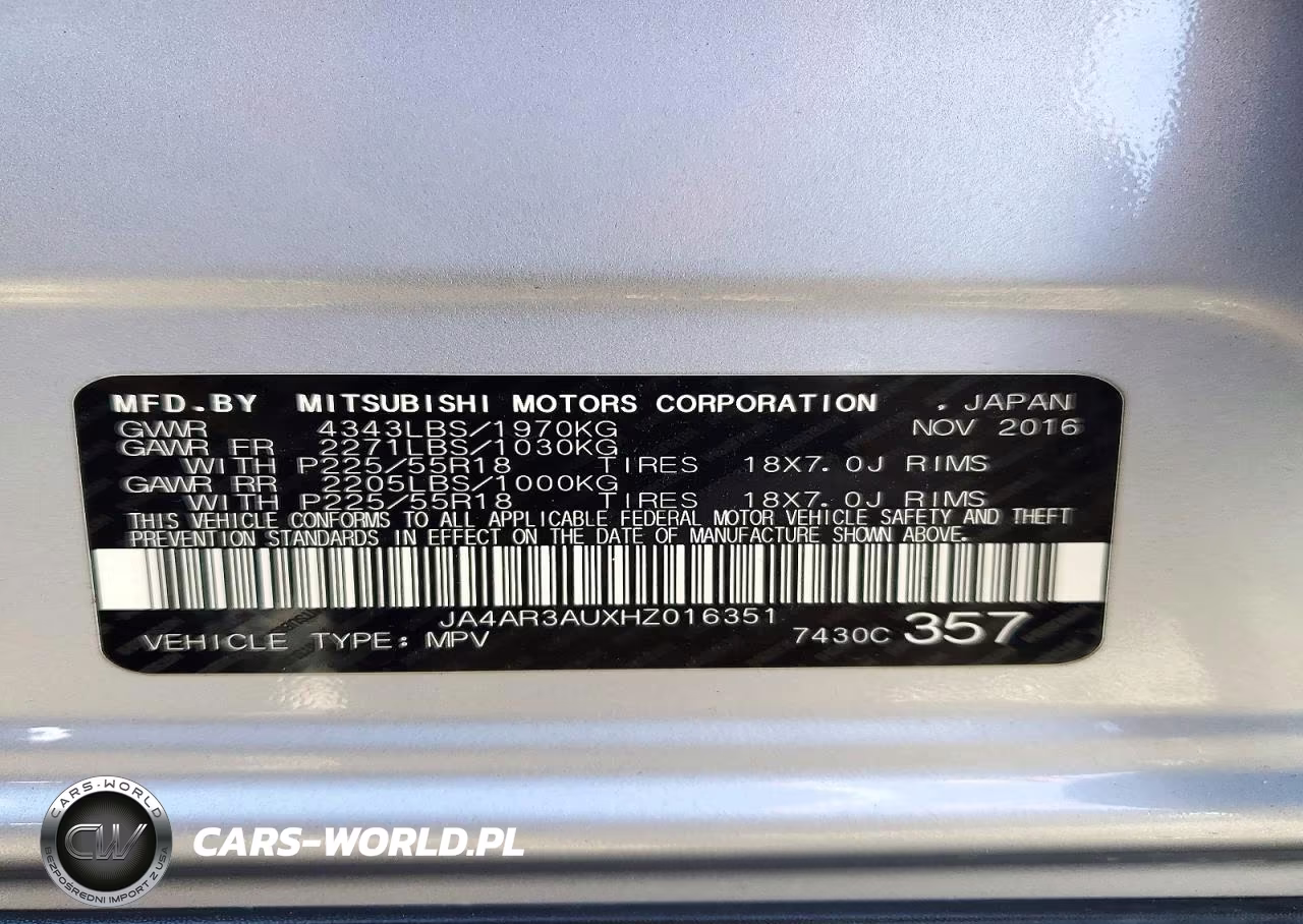 2017 Mitsubishi Outlander Sport Es VIN:JA4AR3AUXHZ016351 - 13