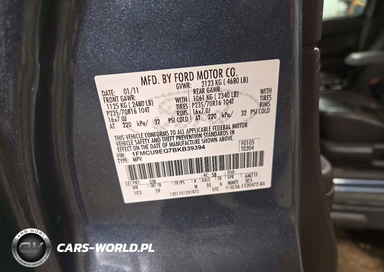 2011 Ford Escape Limited VIN:1FMCU9EG7BKB39394 - 13