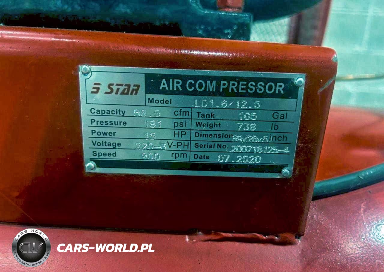 2020 105 Gallon Air Compressor 15 Hp VIN:L2007161254 - 10