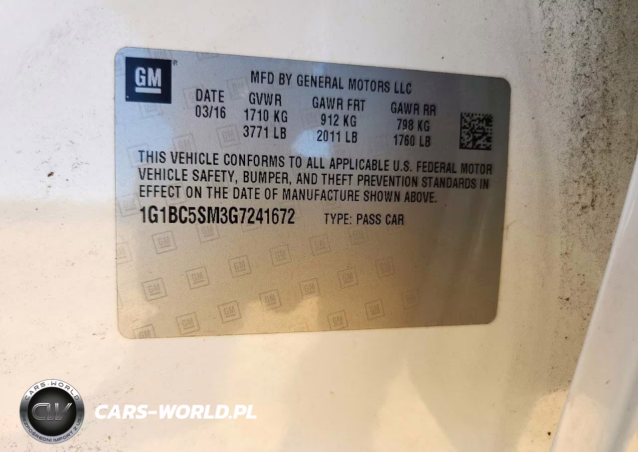 2016 Chevrolet Cruze Ls VIN:1G1BC5SM3G7241672 - 12