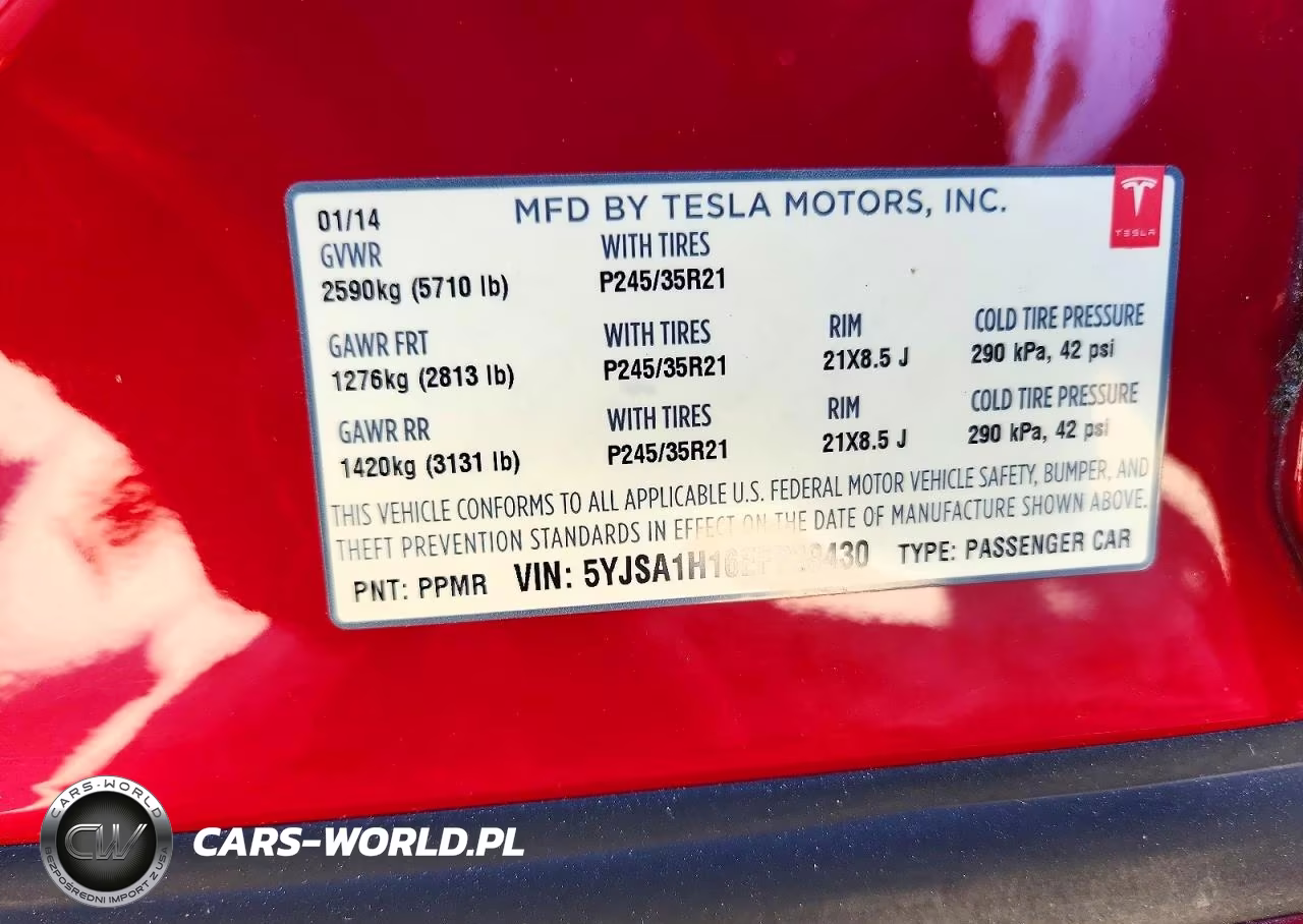 2014 Tesla Model S VIN:5YJSA1H16EFP29430 - 13