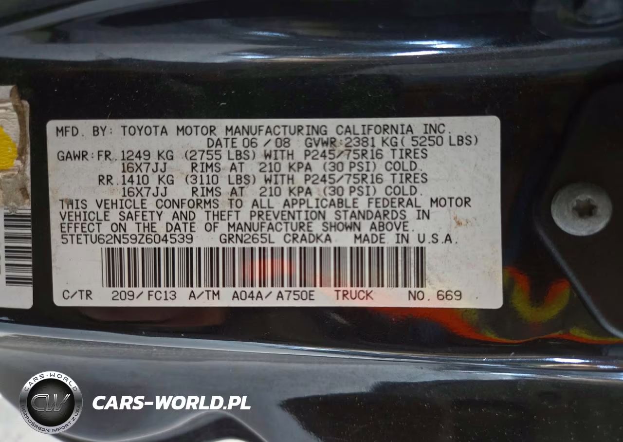 2009 Toyota Tacoma Prerunner V6 VIN:5TETU62N59Z604539 - 12