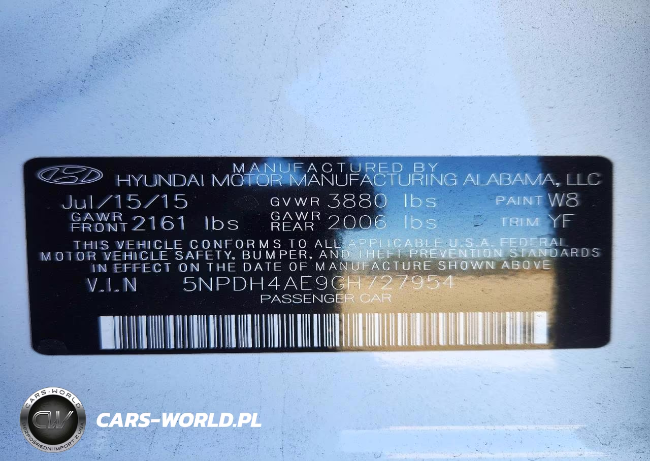 2016 Hyundai Elantra Se VIN:5NPDH4AE9GH727954 - 12