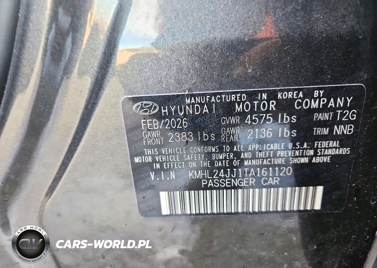 2026 Hyundai Sonata Hybrid Blue VIN:KMHL24JJ1TA161120 - 12