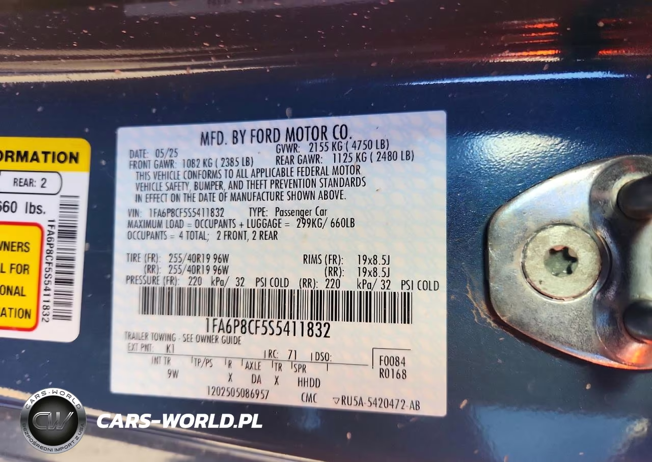 2025 Ford Mustang Gt VIN:1FA6P8CF5S5411832 - 12