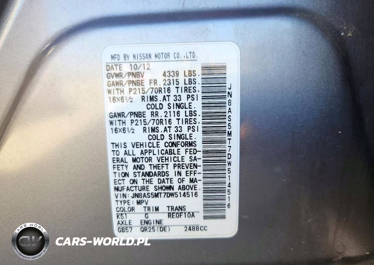2013 Nissan Rogue S VIN:JN8AS5MT7DW514516 - 13
