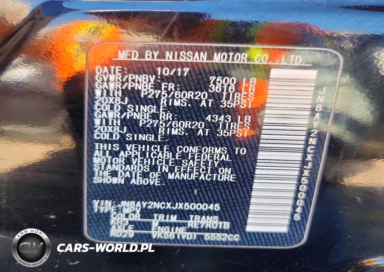 2018 Nissan Armada Sl VIN:JN8AY2NCXJX500045 - 12