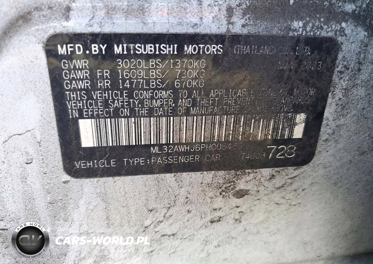 2023 Mitsubishi Mirage Se VIN:ML32AWHJ6PH006485 - 12