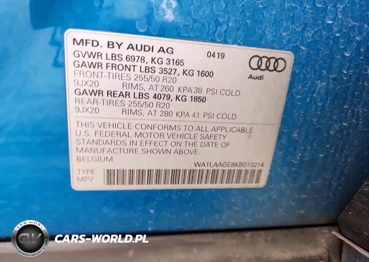 2019 Audi E-Tron Premium Plus VIN:WA1LAAGE8KB010214 - 13