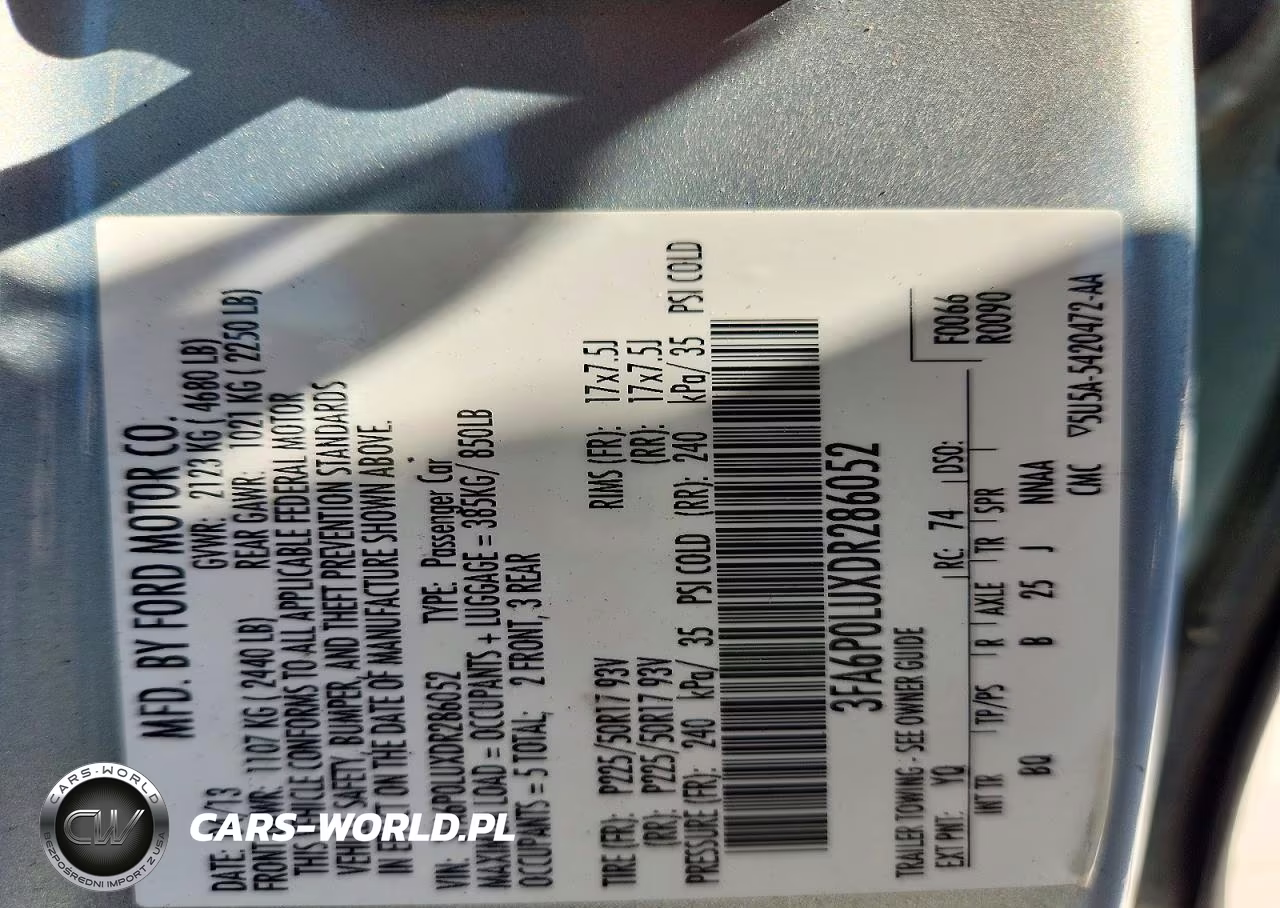 2013 Ford Fusion Se Hybrid VIN:3FA6P0LUXDR286052 - 13