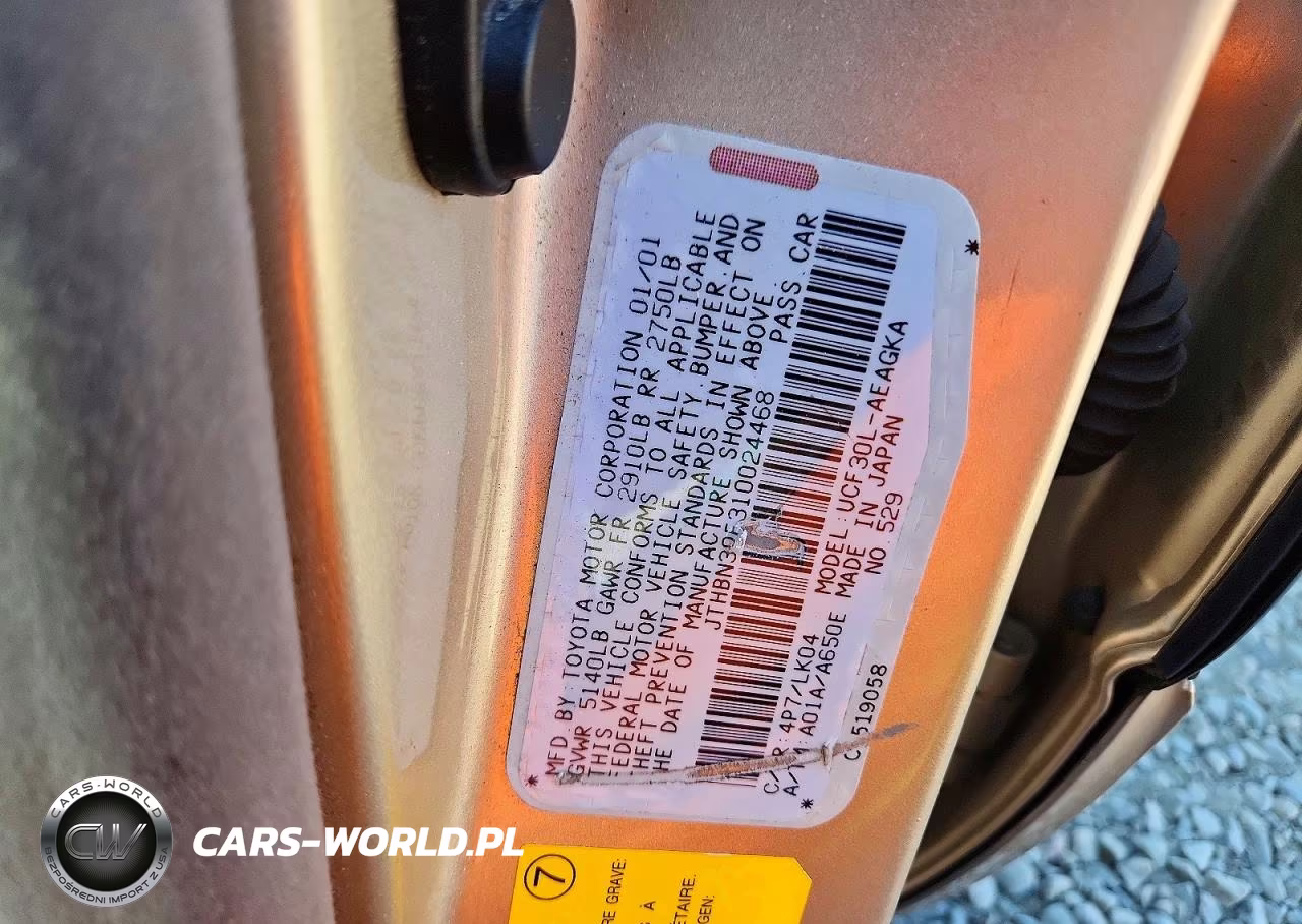 2001 Lexus Ls 430 VIN:JTHBN30F310024468 - 12