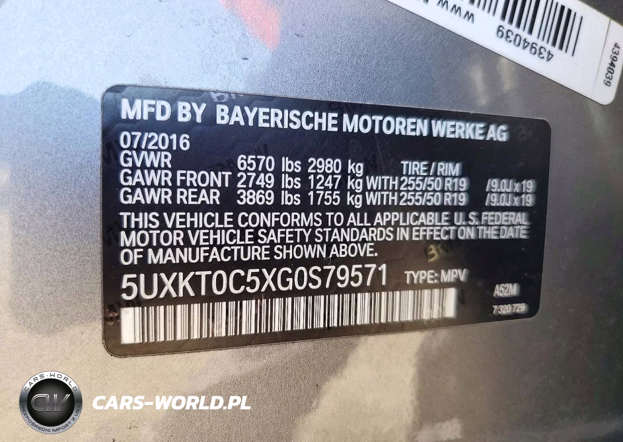 2016 BMW X5 Xdr40E VIN:5UXKT0C5XG0S79571 - 13