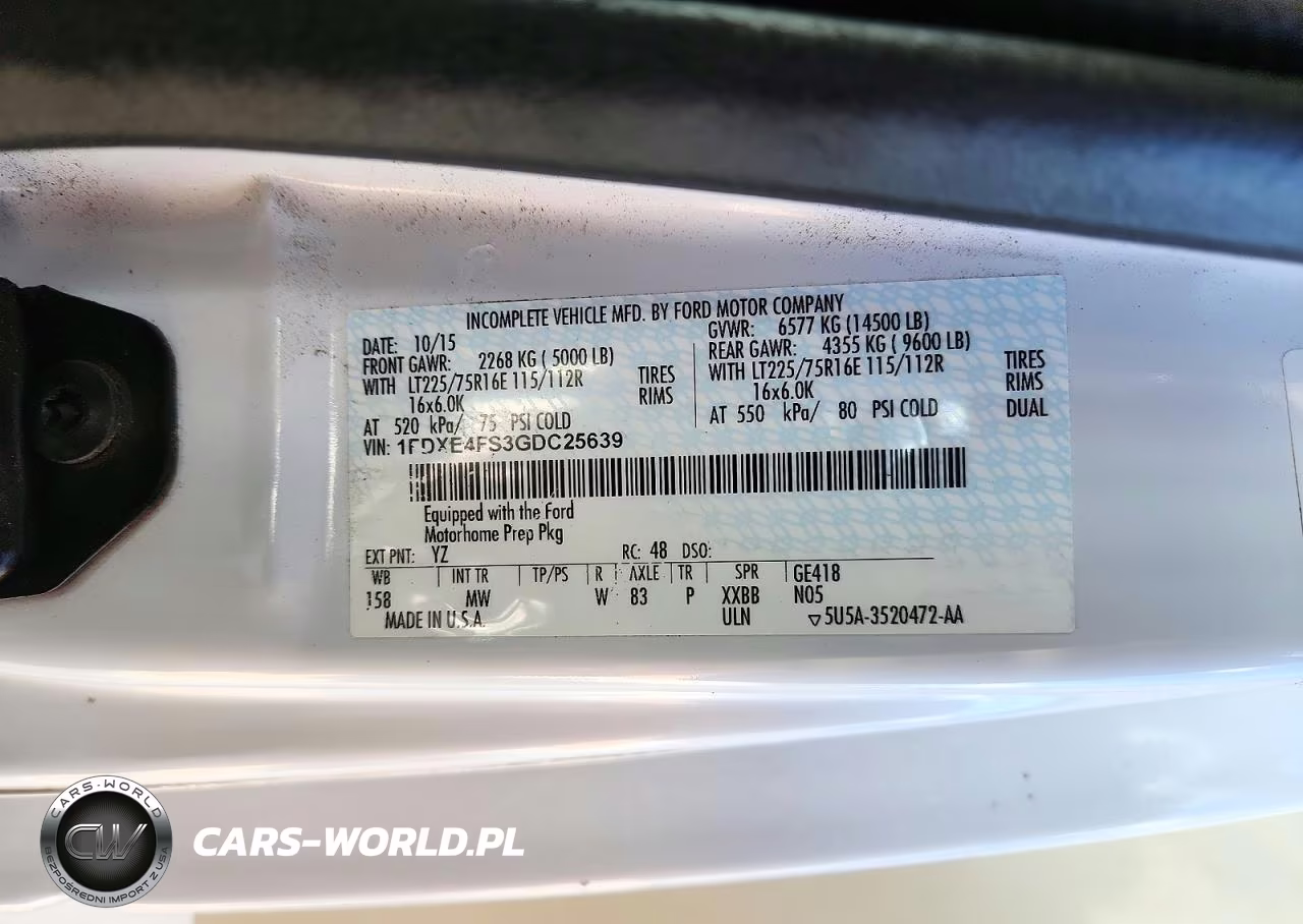 2016 Ford E-450 Cutaway VIN:1FDXE4FS3GDC25639 - 10