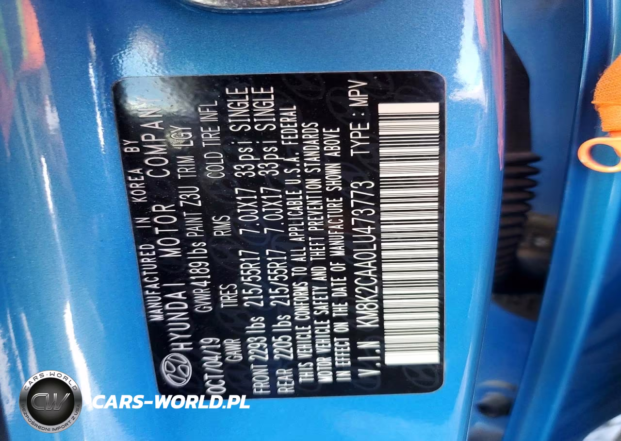 2020 Hyundai Kona Sel VIN:KM8K2CAA0LU473773 - 12