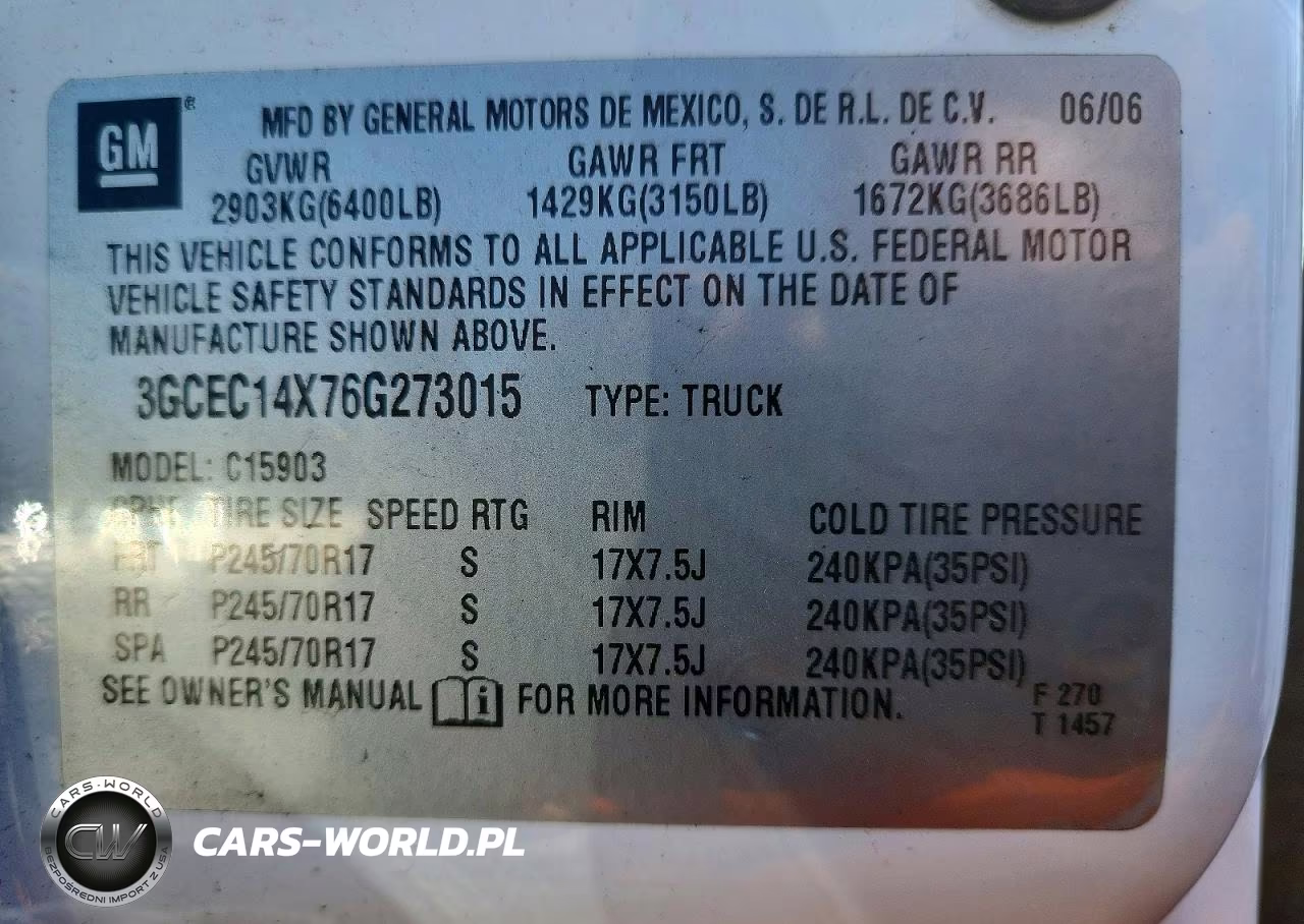 2006 Chevrolet Silverado C1500 VIN:3GCEC14X76G273015 - 12