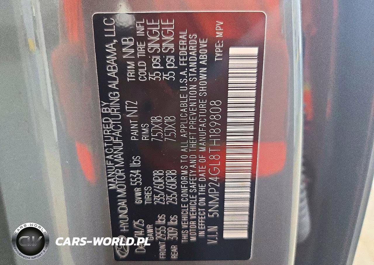 2026 Hyundai Santa Fe Sel VIN:5NMP24GL8TH189808 - 13