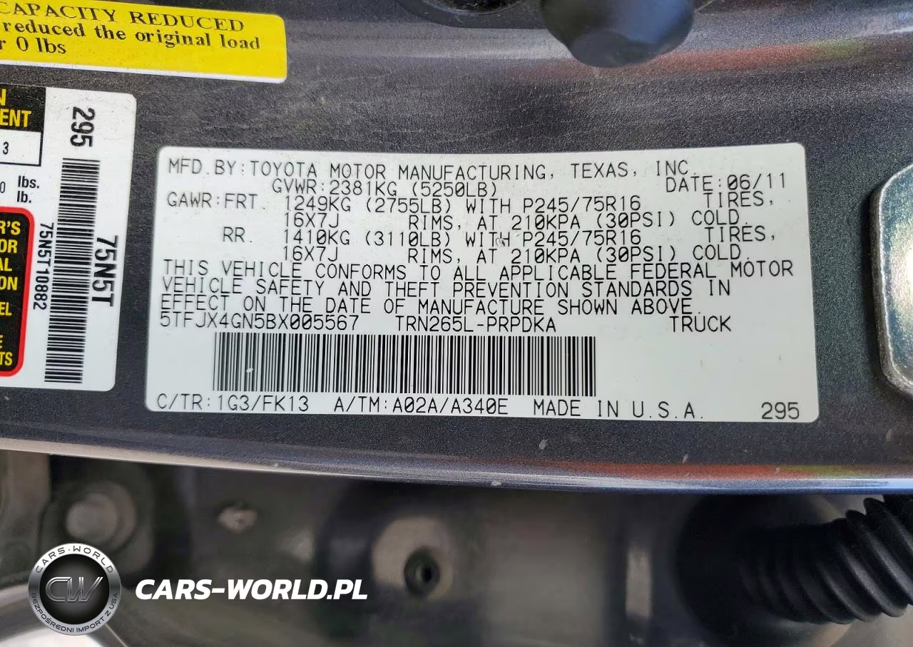 2011 Toyota Tacoma Double Cab VIN:5TFJX4GN5BX005567 - 12