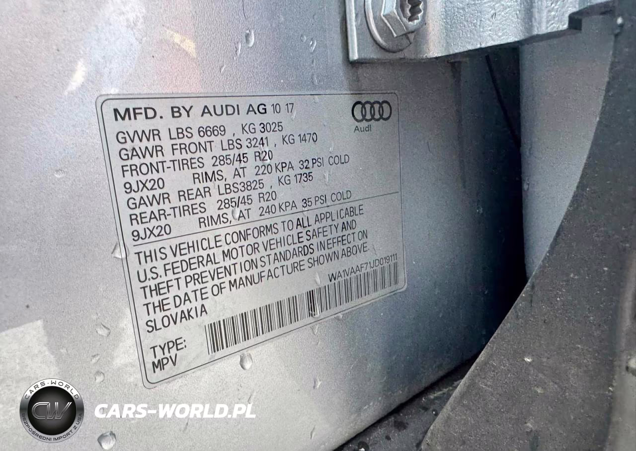 2018 Audi Q7 Prestige VIN:WA1VAAF71JD019111 - 10