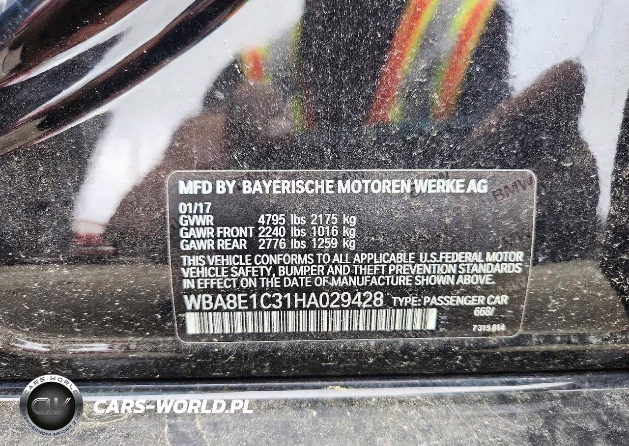 2017 BMW 330E VIN:WBA8E1C31HA029428 - 12