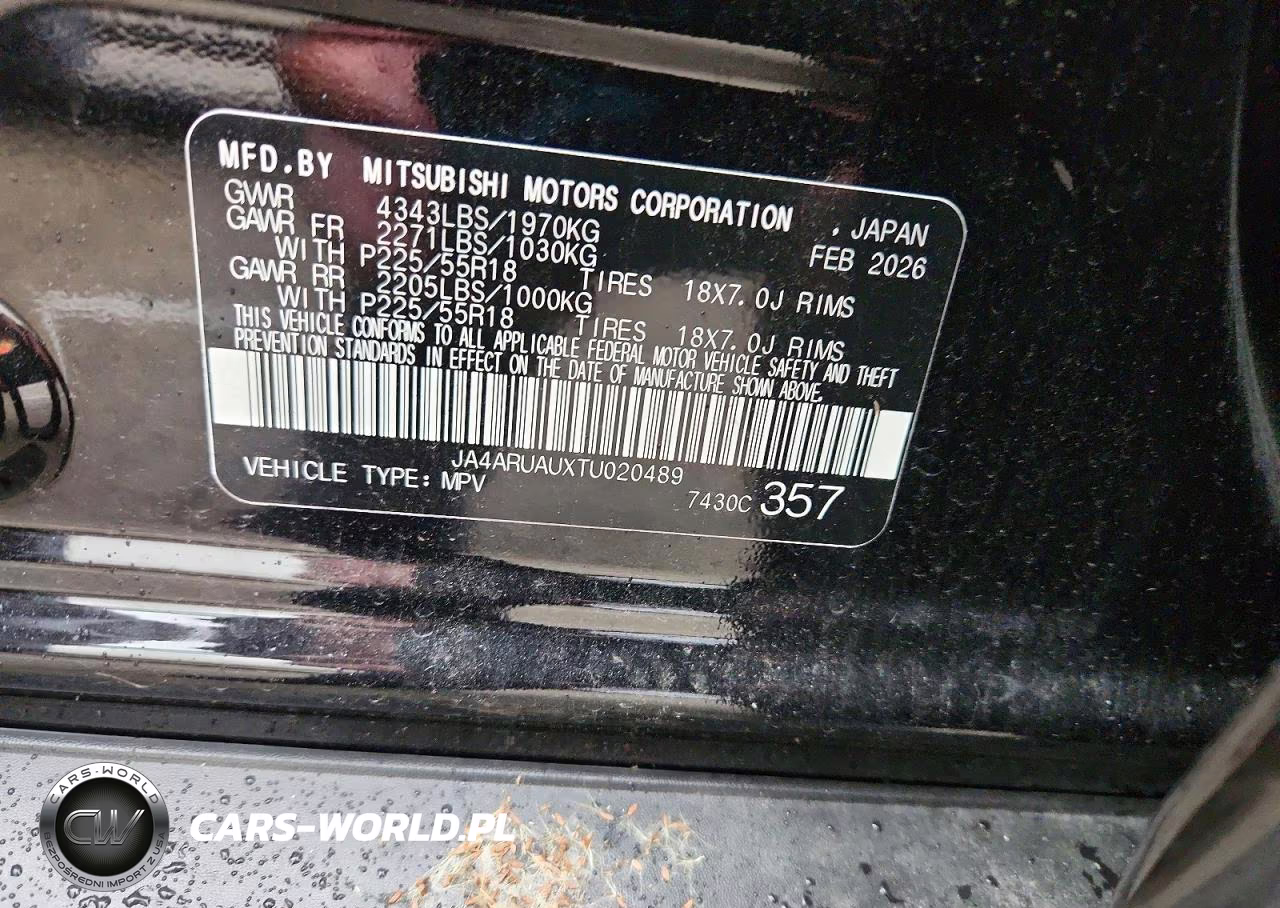 2026 Mitsubishi Outlander Sport S-Se VIN:JA4ARUAUXTU020489 - 13
