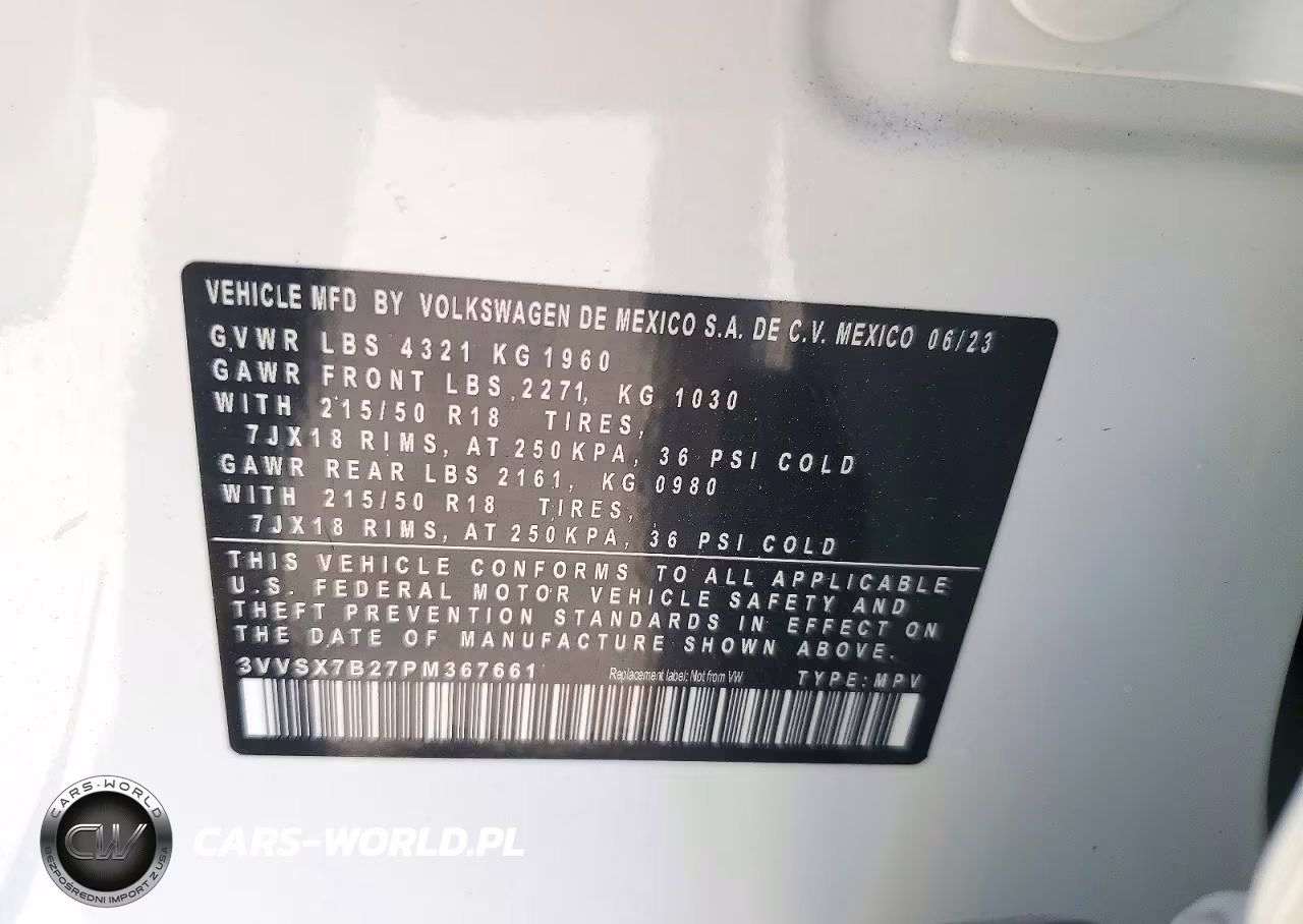 2023 Volkswagen Taos Se VIN:3VVSX7B27PM367661 - 13