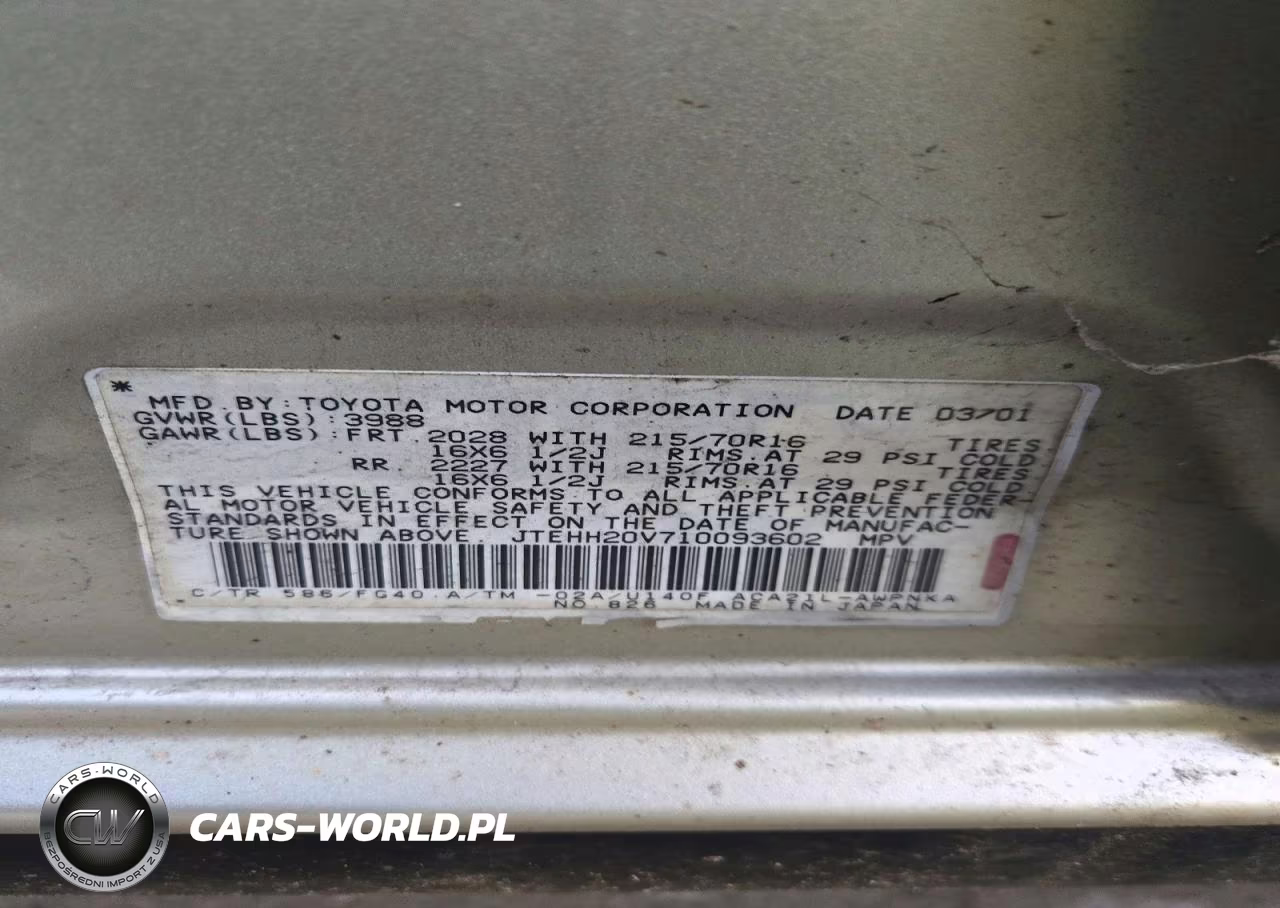 2001 Toyota Rav4 VIN:JTEHH20V710093602 - 14