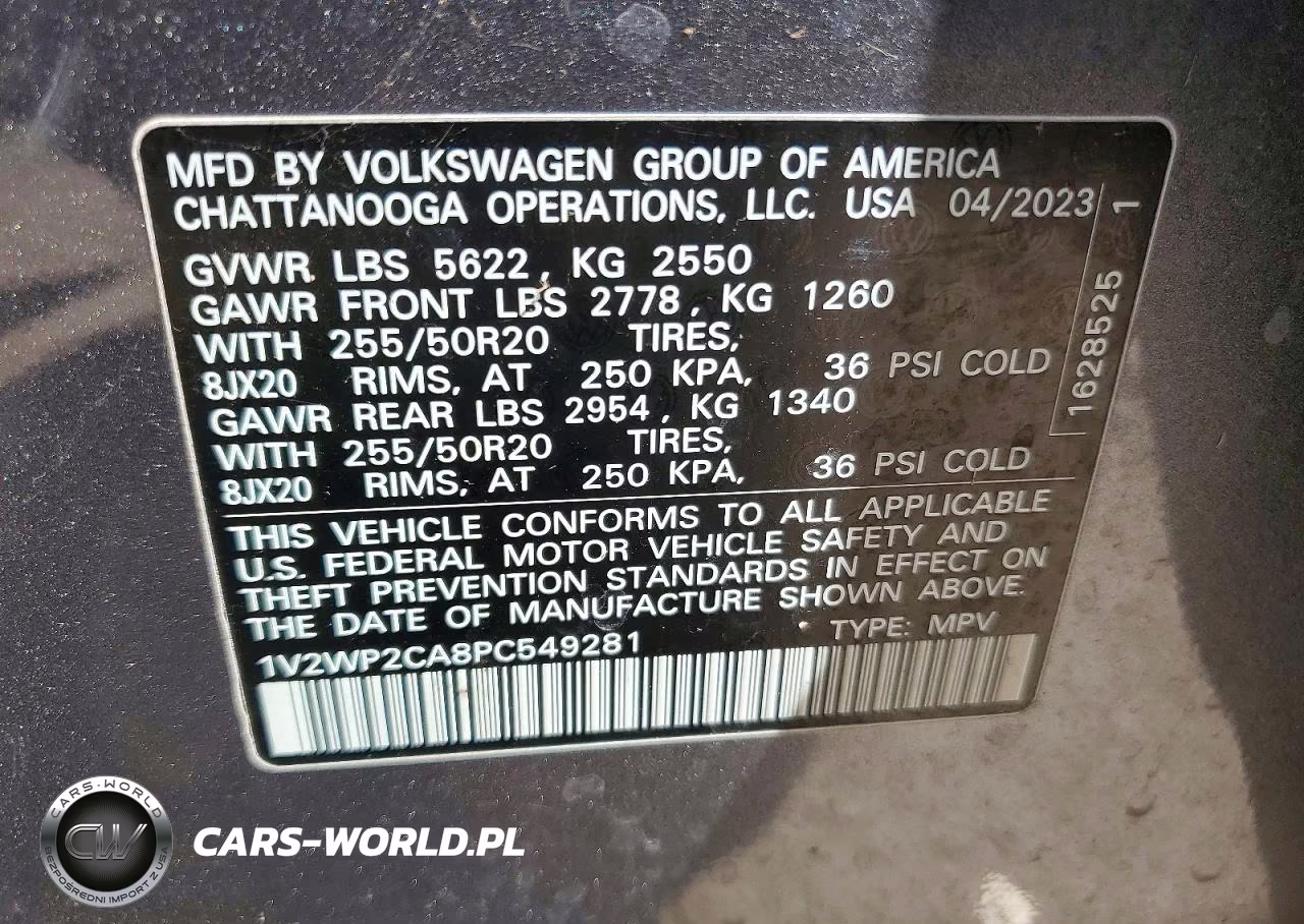 2023 Volkswagen Atlas Se VIN:1V2WP2CA8PC549281 - 13