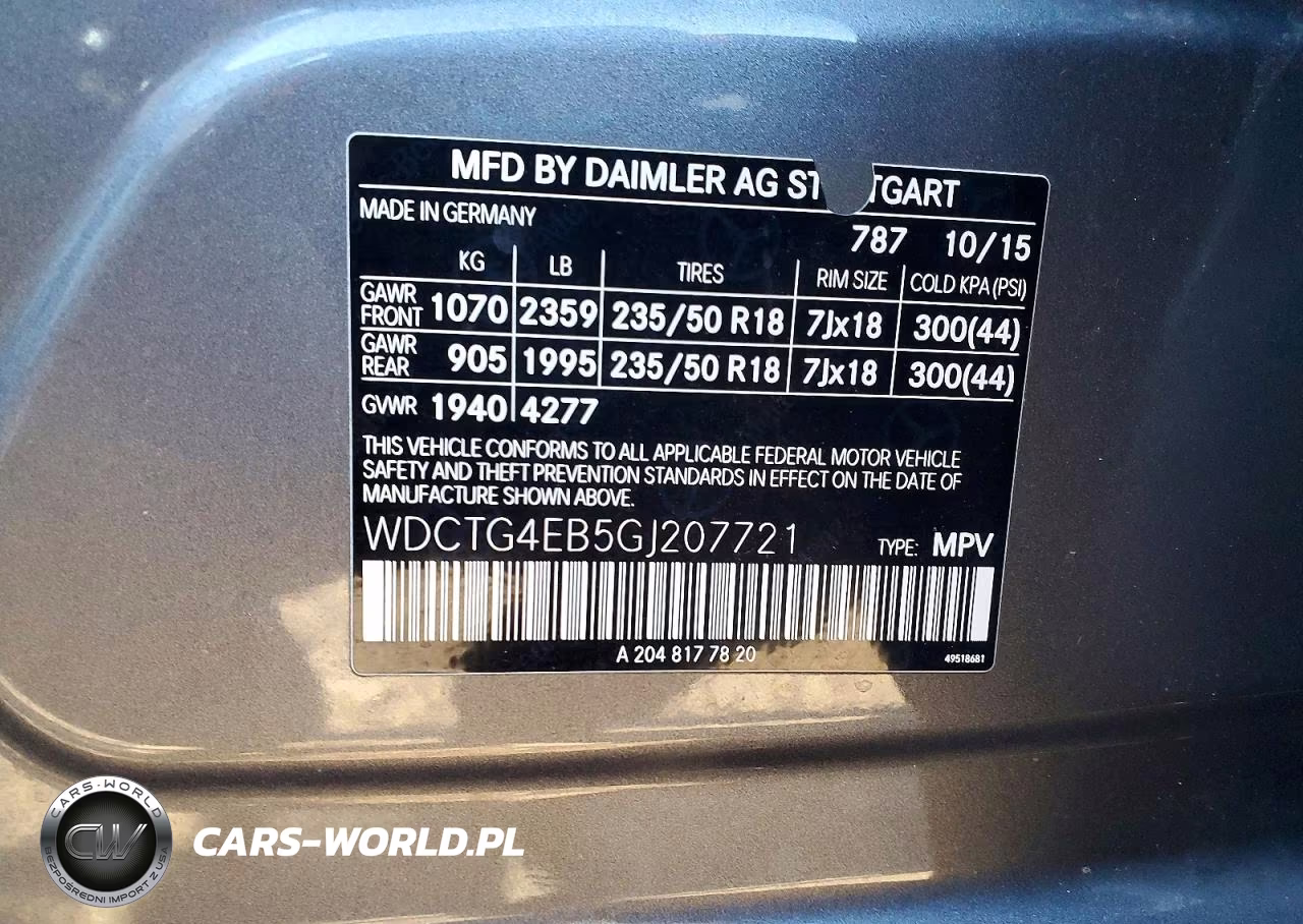 2016 Mercedes-Benz Gla 250 VIN:WDCTG4EB5GJ207721 - 13